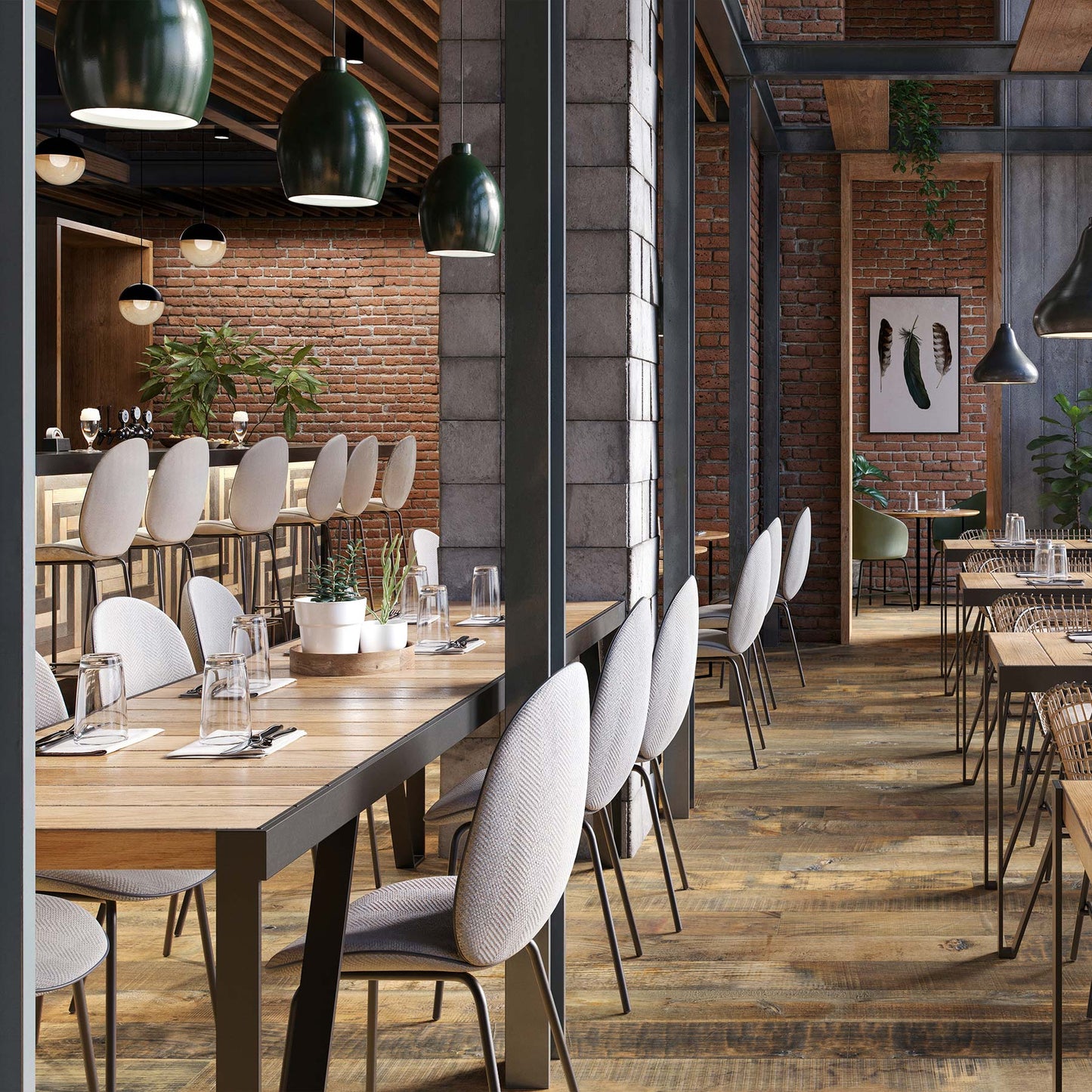 Recycled Leather Flooring Panels - Reclaimed Oak - St Georges