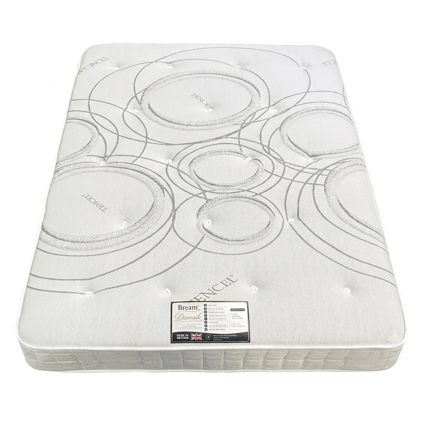 Bream Damask 12.5 Gauge Orthopaedic Open Coil Mattress
