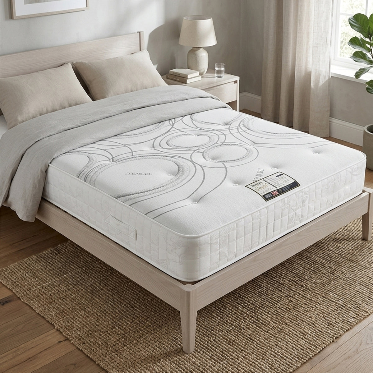 Bream Damask 12.5 Gauge Orthopaedic Open Coil Mattress