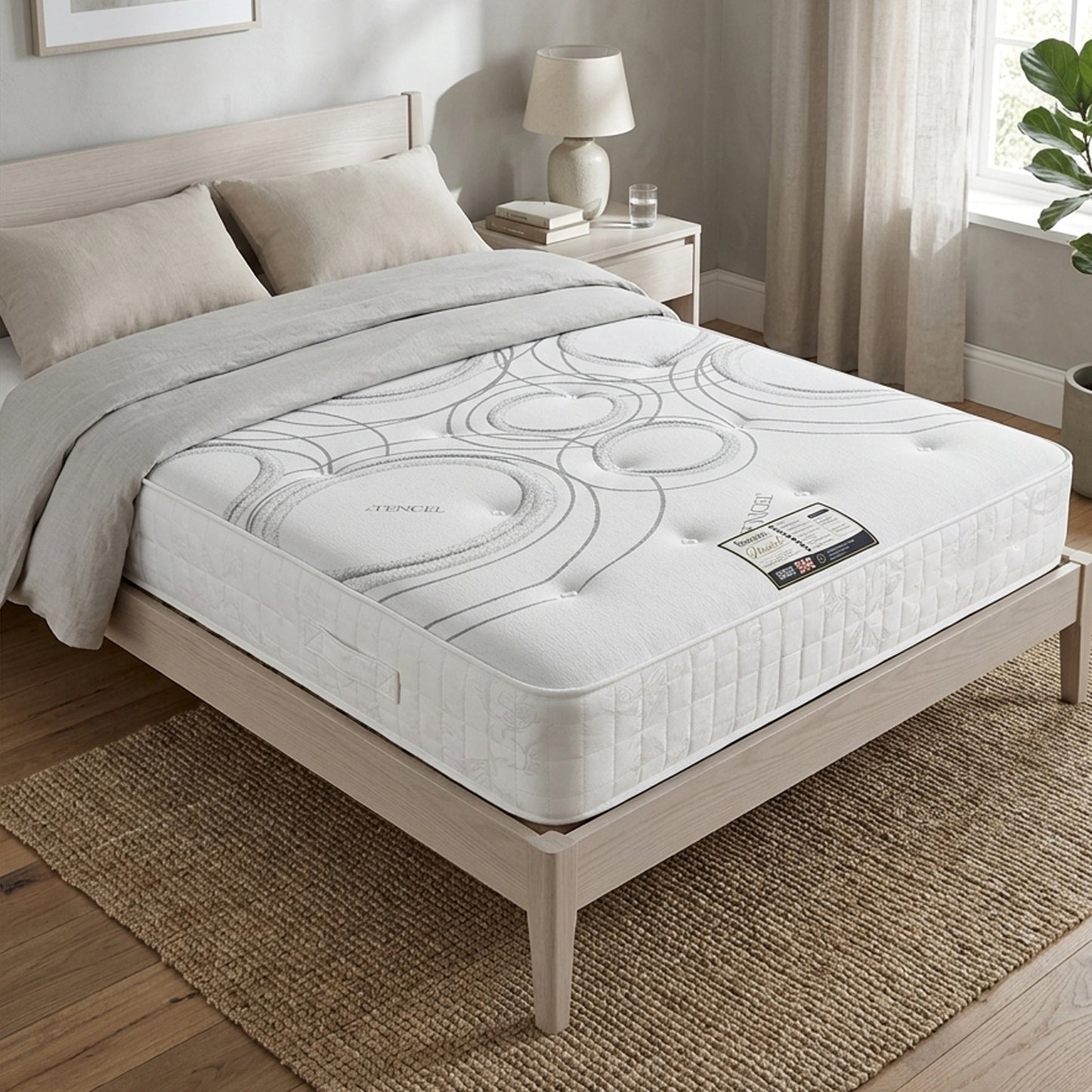 Bream Damask 12.5 Gauge Orthopaedic Open Coil Mattress