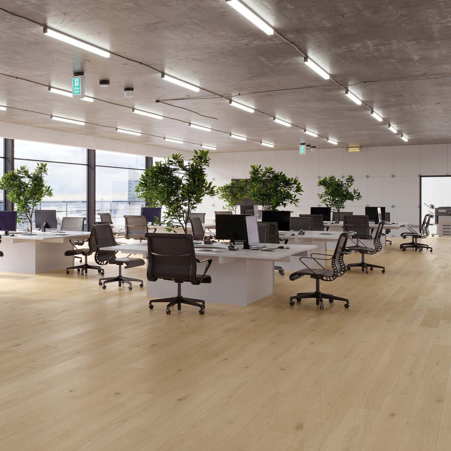 Recycled Leather Flooring Panels - Cool Natural French Oak