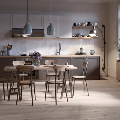 Recycled Leather Flooring Panels - Washed French Oak