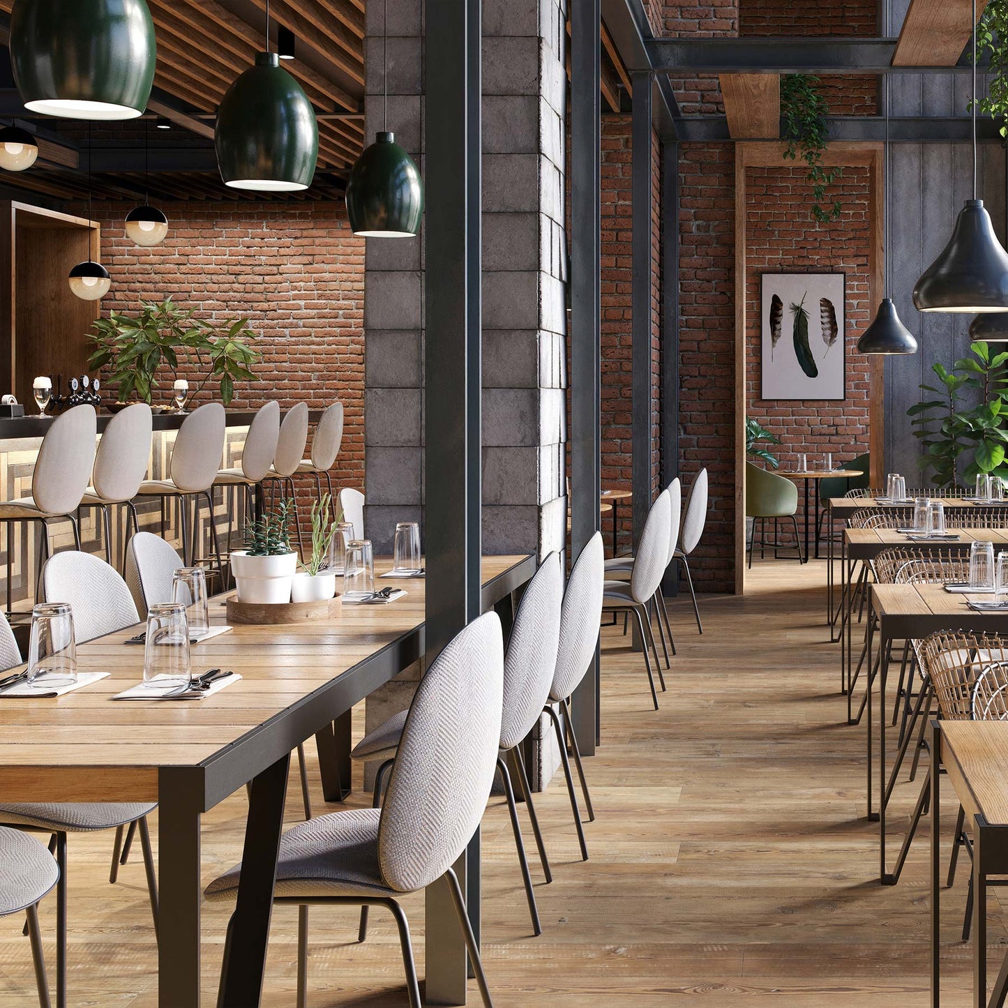 Recycled Leather Flooring Panels - Reclaimed Pitch Pine - Locomotive Works