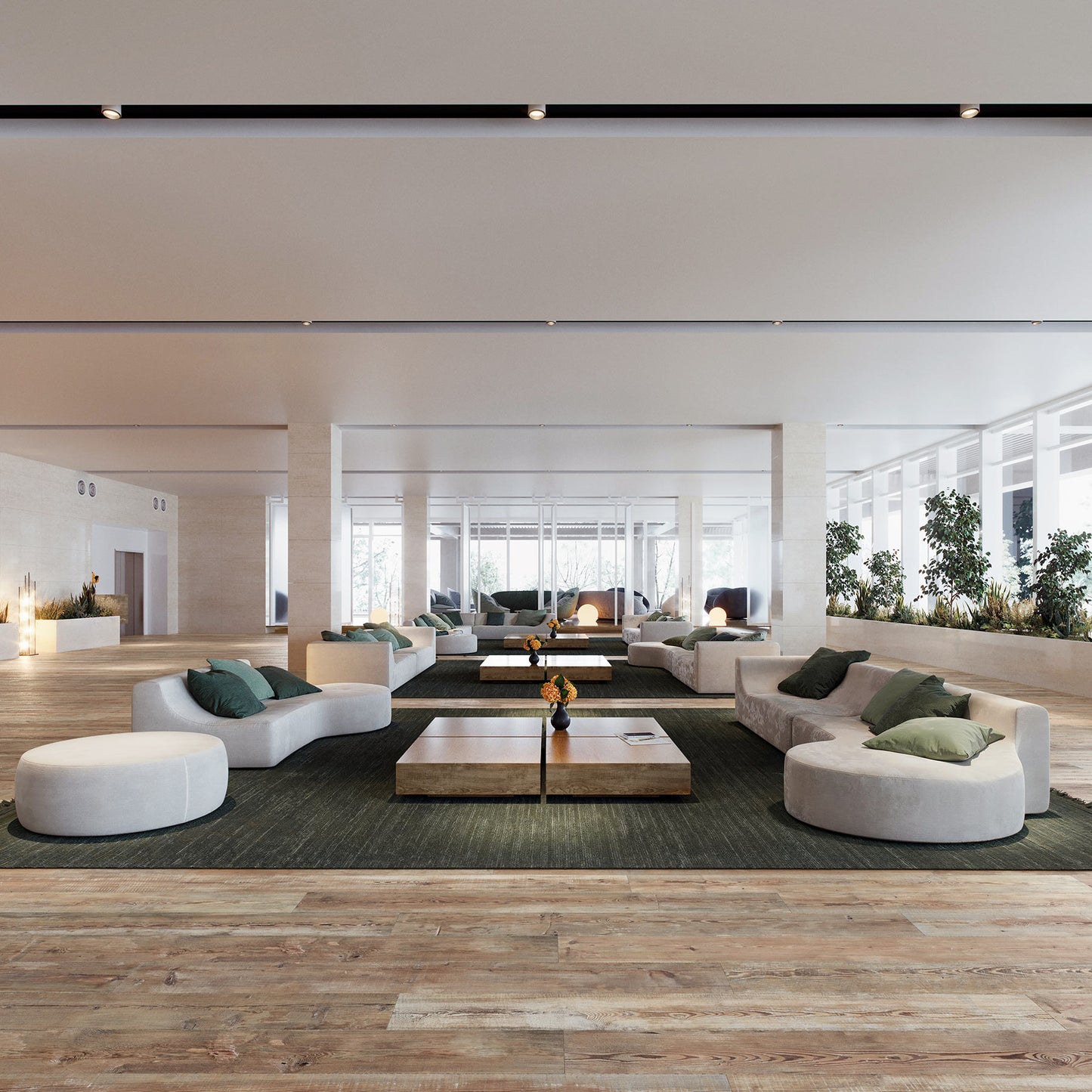 Recycled Leather Flooring Panels - Reclaimed Pine - Old War Office
