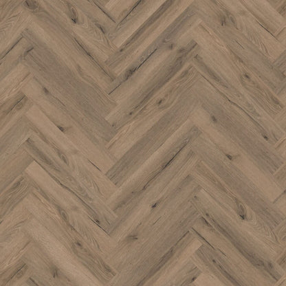 Lignum Core SPC Herringbone Flooring - Mocha Oak