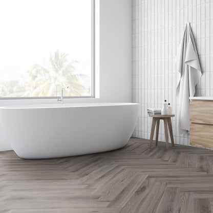 Lignum Core SPC Herringbone Flooring - Rustic Grey Oak