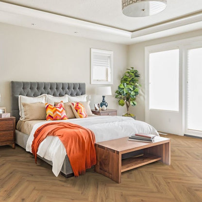Lignum Core SPC Herringbone Flooring - Ranch Oak